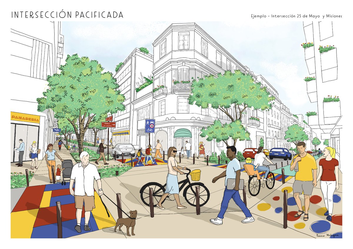 En los últimos 100 años:

⬆️ maximizamos las calles como pudimos.
⬇️ minimizamos las veredas, espacios peatonales y verdes como pudimos.

En los próximos 100 años:

🔙 toca revertir eso para devolver la ciudad a la gente, la vida y la naturaleza