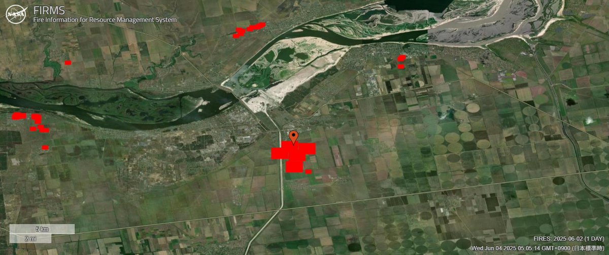 ケルソン地方タヴリスクの南にあるロシアの基地を攻撃した 46.73624,33.41817