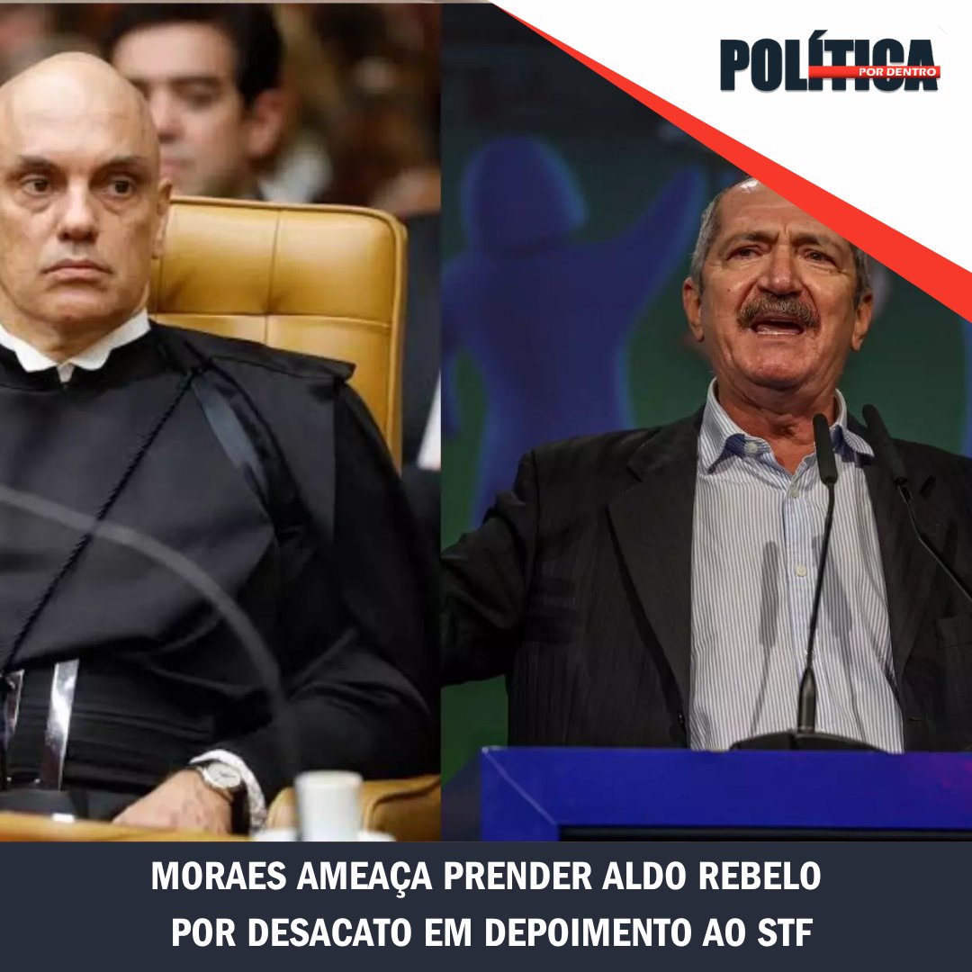 dentro_politica's tweet image. Moraes ameaça prender Aldo Rebelo por desacato em depoimento ao STF politicapordentro.com.br/pt-noticias/mo…
#Moraes #ameaça #prender #AldoRebelo