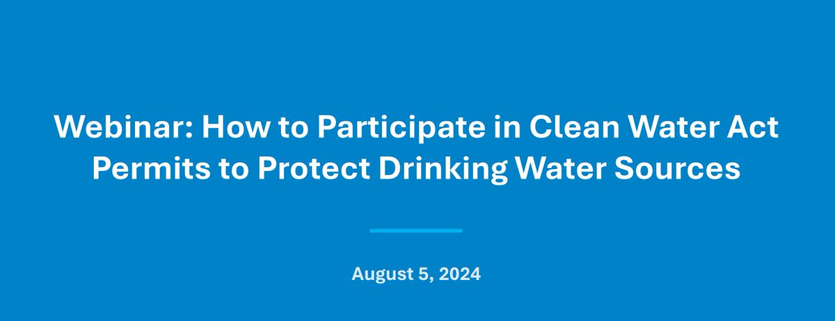 The Clean Water Act and Safe Drinking Water Act go hand-in-hand to protect our water from source to tap. Find out about how these policies work together to keep contaminants out of your drinking water. sourcewatercollaborative.org/cwa-sdwa-coord…