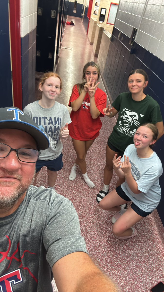 Team bonding during the tornado drill.