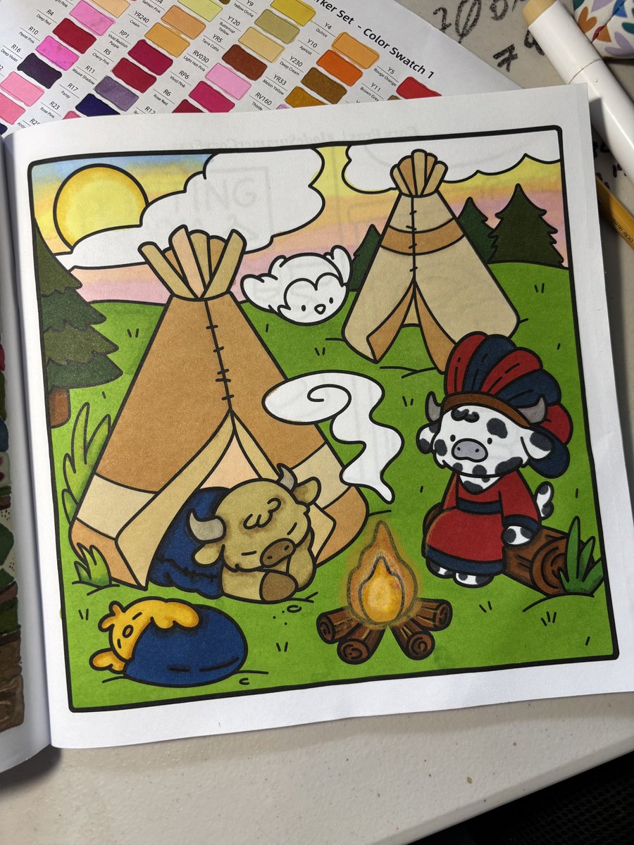 Mais uma vez não deu tempo de fazer a unha porque ficamos obcecados com a pintura que não terminamos ainda e vamos terminar amanhã

Obrigada pela companhia, amigos! Amanhã vamos adicionar vários detalhes e texturas nessa página. Até amanhã ❤️