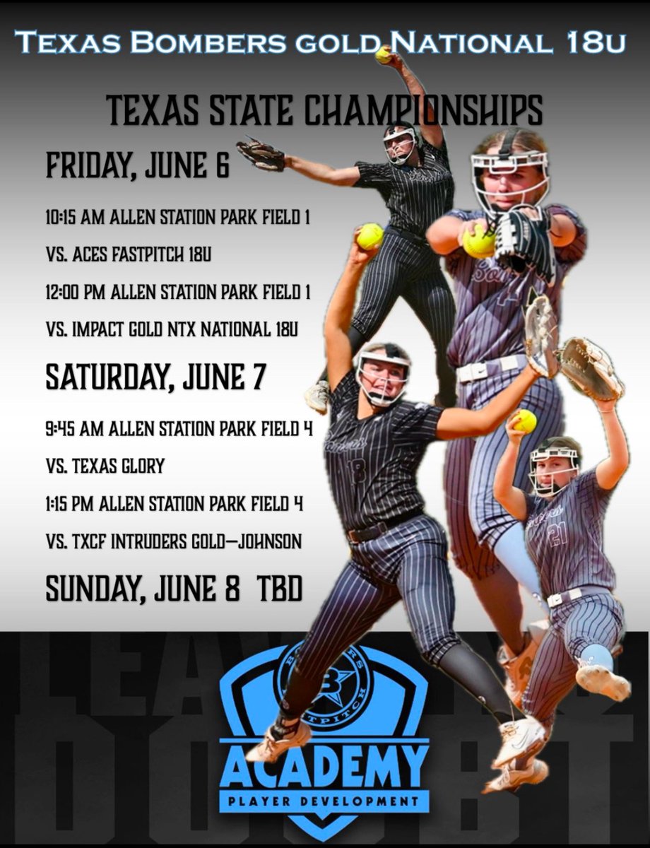 AvaGalaviz-2026 Uncommitted (@avagalaviz) on Twitter photo Schedule for this weekend!! If you’re looking for a 2026, come watch my team and I get to work. <a href="/TXBombersNat18u/">TX Bombers Gold Nat 18u</a> Schedule for this weekend!! If you’re looking for a 2026, come watch my team and I get to work. <a href="/TXBombersNat18u/">TX Bombers Gold Nat 18u</a>