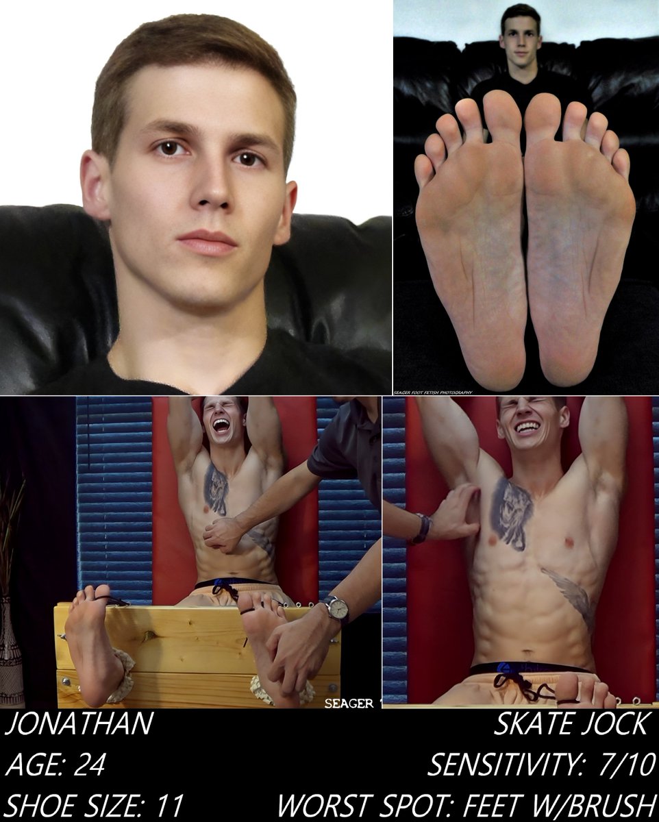 I loved getting my hands on Jonathan's size 11 feet and his ripped, muscular body! His soles tasted AMAZING, and it was especially hot to have him restrained and at my mercy in the tickle stocks! 👣🪶

clips4sale.com/50553
onlyfans.com/seagerofficial
justfor.fans/SeagerOfficial