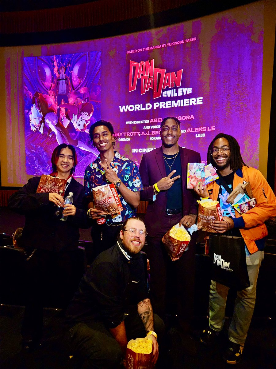 kumar_sutra's tweet photo. Thanks to @pikaswoosh &amp; @ren_d_x for letting me tag along to @GKIDSfilms’ World Premiere of @anime_dandadan Season 2 (“Evil Eye”) last week in LA! 
U can catch the 1st 3 eps of “DanDaDan” S2 in theaters too this Friday 🔥
Can’t wait to see where S2 goes once it airs this July 🙌🏾 https://t.co/npalIORHqc