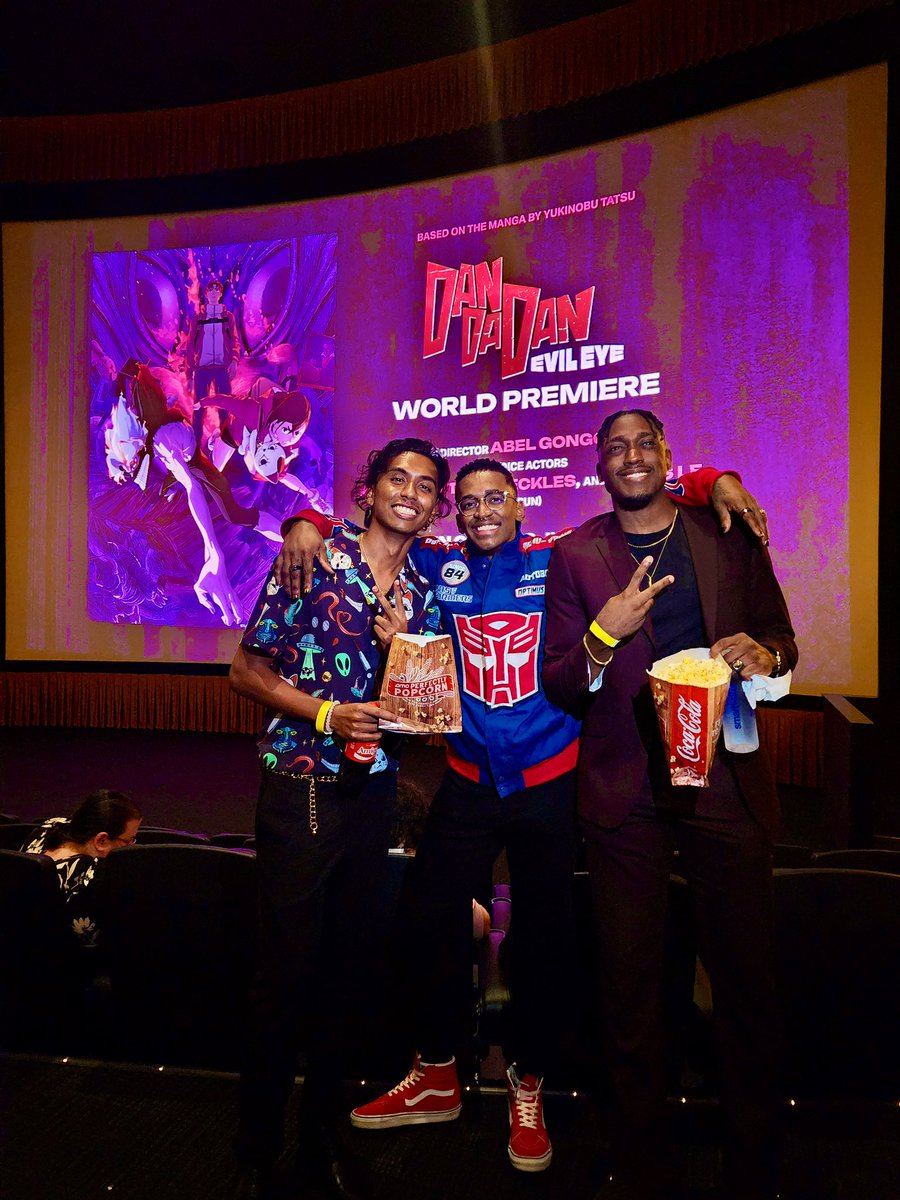 kumar_sutra's tweet photo. Thanks to @pikaswoosh &amp; @ren_d_x for letting me tag along to @GKIDSfilms’ World Premiere of @anime_dandadan Season 2 (“Evil Eye”) last week in LA! 
U can catch the 1st 3 eps of “DanDaDan” S2 in theaters too this Friday 🔥
Can’t wait to see where S2 goes once it airs this July 🙌🏾 https://t.co/npalIORHqc