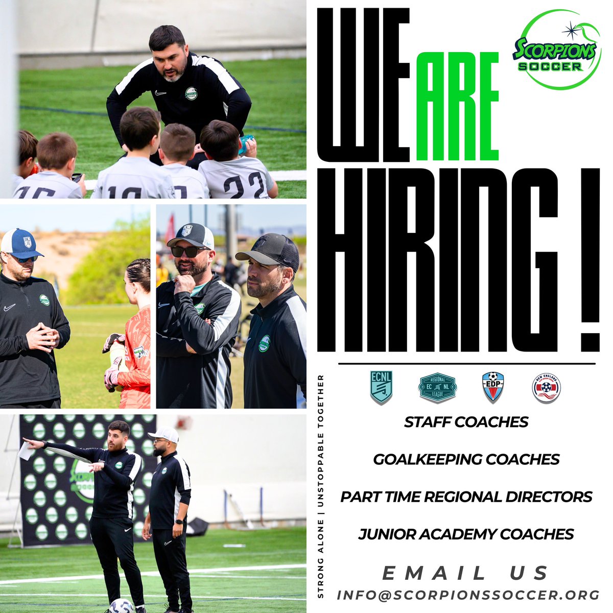 We are hiring, come join our Scorpions SC coaching staff today!