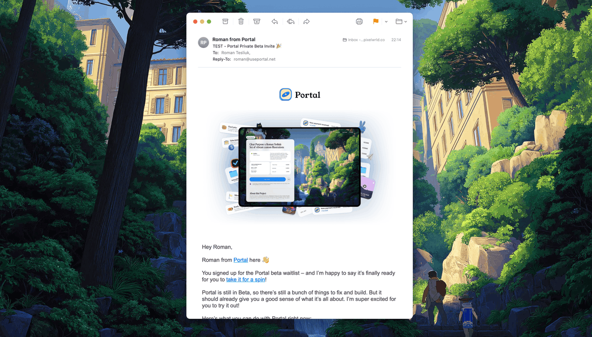 RomaTesla's tweet image. More invites like this just went out🚀
I've poured my soul into Portal - my biggest project yet. So this is super exciting, but also a little nerve-wracking😅
If you received an invite - I'd love to know what you think! If not, shoot me a message and I'll add you right now 🤓