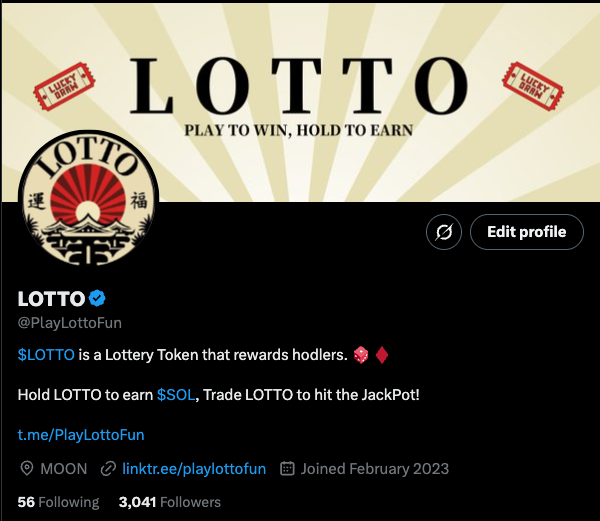 ☑️ LOTTO is back to #Verified ! 

✅ Follow <a href="/PlayLottoFun/">LOTTO</a>
✅ Join Tg T.me/PlayLottoFun

#LOTTO #BALL #Solana