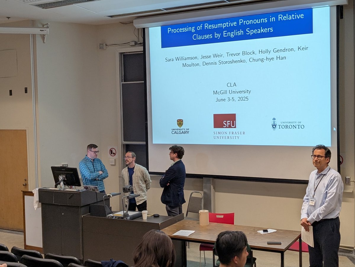 <a href="/canadaling/">ACL | CLA</a> Jesse and Dr. Storoshenko are part of the team presenting "Processing of  Resumptive Pronouns in Relative Clauses by English Speakers".