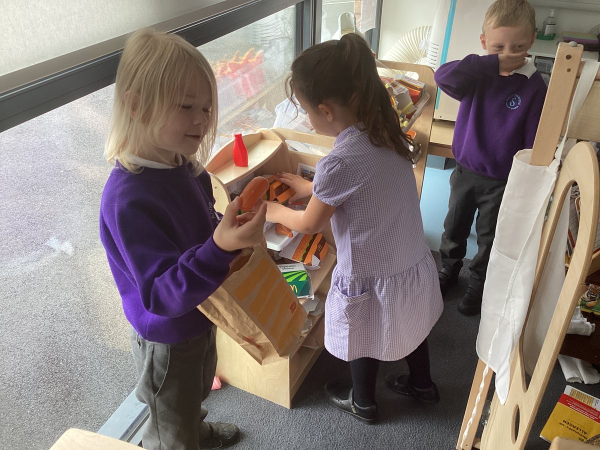 🍟✨ Now Serving… Imagination! ✨🍔
Reception  classroom turned into a brand new McDonald’s as part of our topic: Where do I live &amp; what local  buildings are there?
The children ran it all—taking orders, cooking food and  even UberEats deliveries!

They totally McLoved it. ❤️