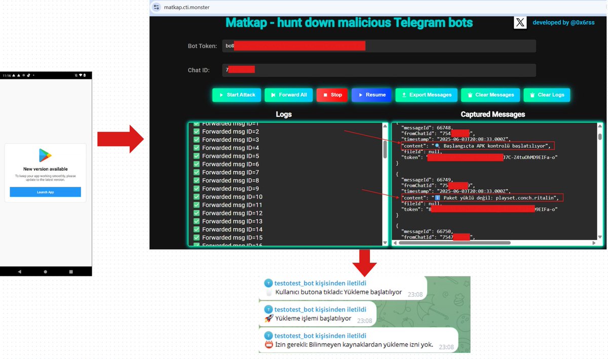 A Turkish threat actor and Android malware author sent a private message to security researcher Lukas Stefanko. The droppers distributed by these threat actors report victim interactions back to them using log messages in Turkish.