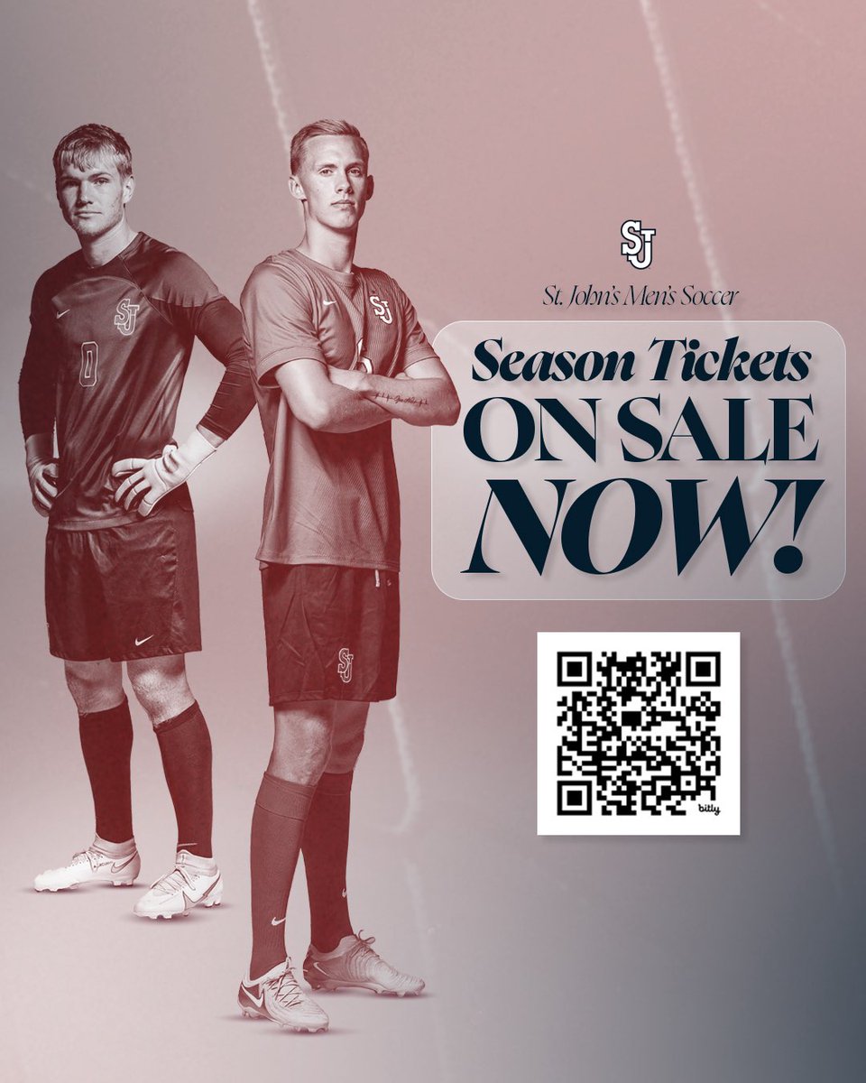 StJohnsMSoccer's tweet image. 🚨Season Tickets ON SALE NOW🚨
🎟️: bit.ly/4fdDOwW