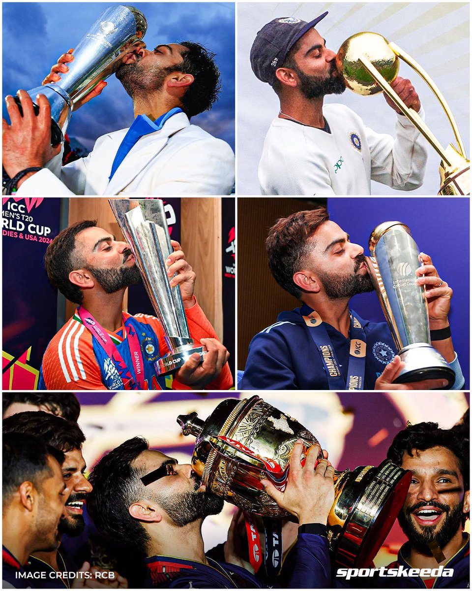 Virat Kohli kissing trophies &gt; any rom-com ever. 😘🏆

It’s the love story we’ll never get tired of! 😍

#IPL2025 #IPLFinal #ViratKohli𓃵