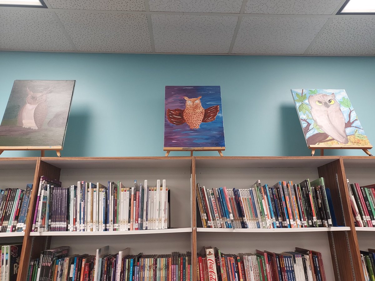 Olle Middle School Library (@ollelibrary) on Twitter photo Our <a href="/OlleMightyOwls/">Olle Middle School</a> art students created paintings for our library! What a great way to show off their talent as well as their love for <a href="/OlleLibrary/">Olle Middle School Library</a>! #MoreThanBooks #LibraryArt <a href="/Alief_Libraries/">AliefLibraries</a> Our <a href="/OlleMightyOwls/">Olle Middle School</a> art students created paintings for our library! What a great way to show off their talent as well as their love for <a href="/OlleLibrary/">Olle Middle School Library</a>! #MoreThanBooks #LibraryArt <a href="/Alief_Libraries/">AliefLibraries</a>