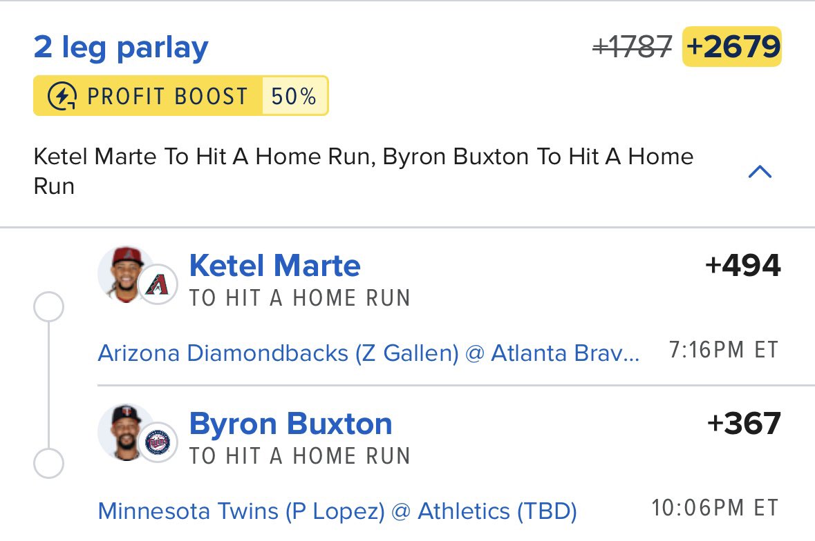 Dinger Tuesday. Lets run it up 💪 💰 @parlaymogulss #dingertuesday #fanduel #homerunparlay link in bio for the rest of the plays