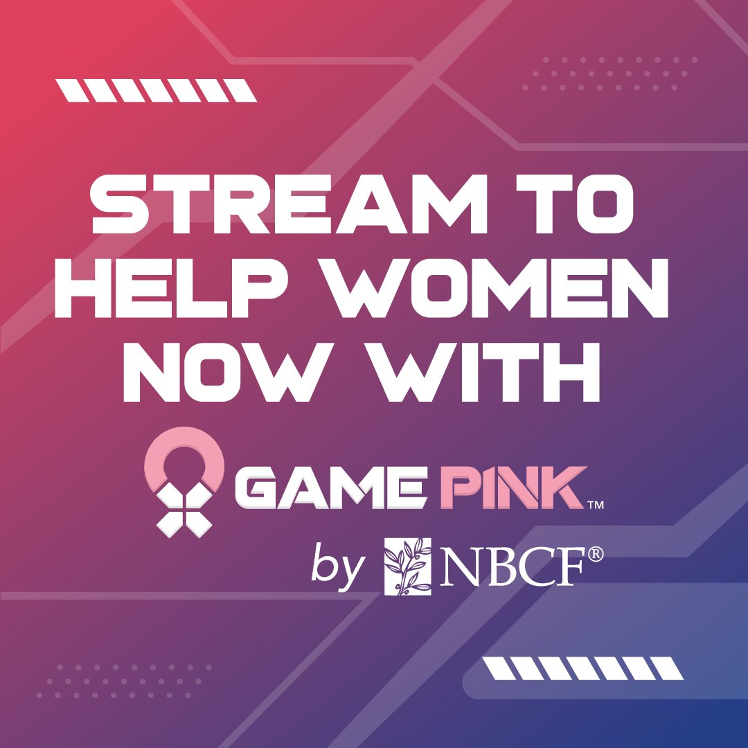 Join our #GamePink team and stream for a cause 🎮 💗

The money you raise directly impacts women and families facing breast cancer. Learn more: nationalbreastcancer.org/gamepink/