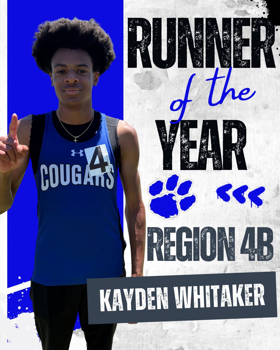 Please join us in congratulating Kayden Whitaker who was voted Region 4B Boy RUNNER OF THE YEAR!! His outstanding performances in the post season thus far have propelled him to earning this honor. Congratulations Kayden! 
<a href="/KaydenWhitaker_/">Kayden Whitaker</a>