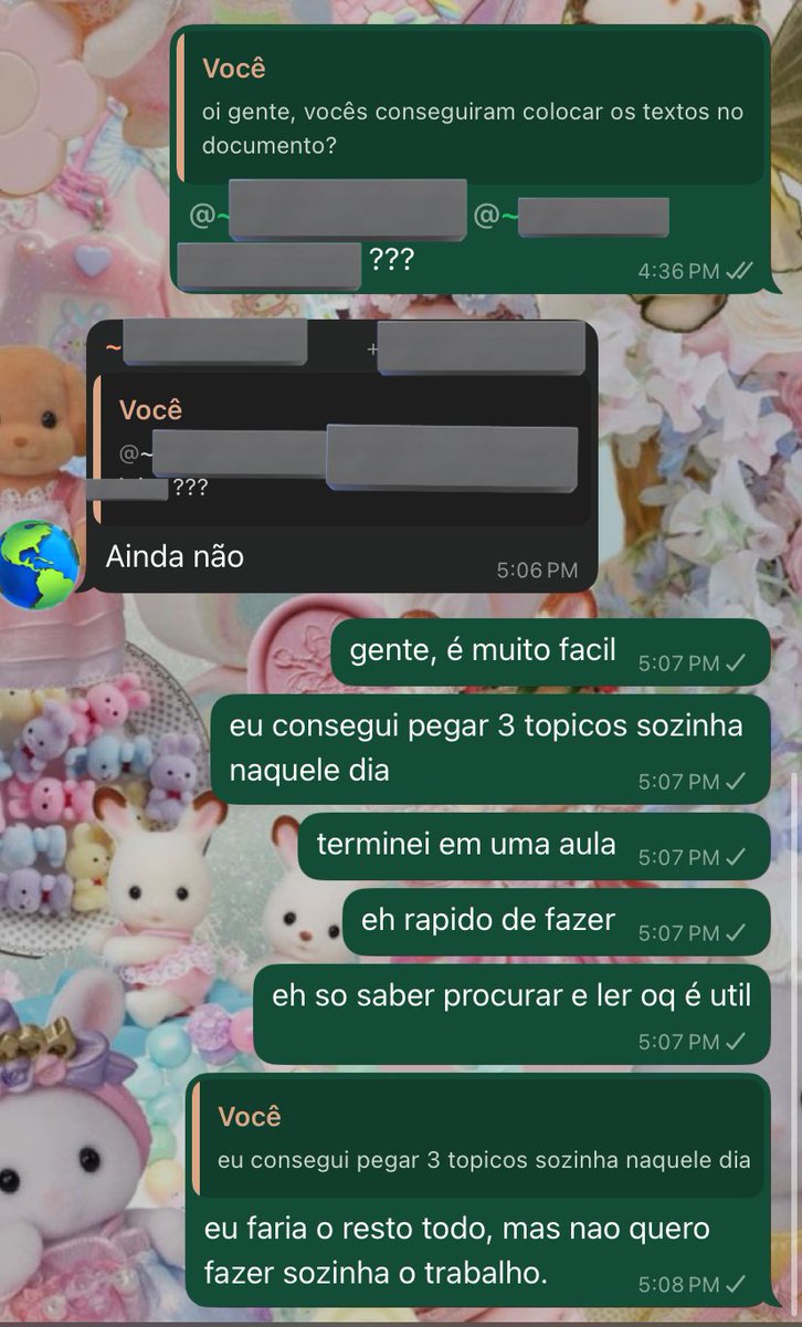 silveirarquivo's tweet image. tudo isso porque a porra da professora nao deixou eu fazer o trabalho sozinha.
porra galera na FACULDADE e nao tem o minimo de responsabilidade que as suas escolhas nao afetam so a si mesmo PORRA