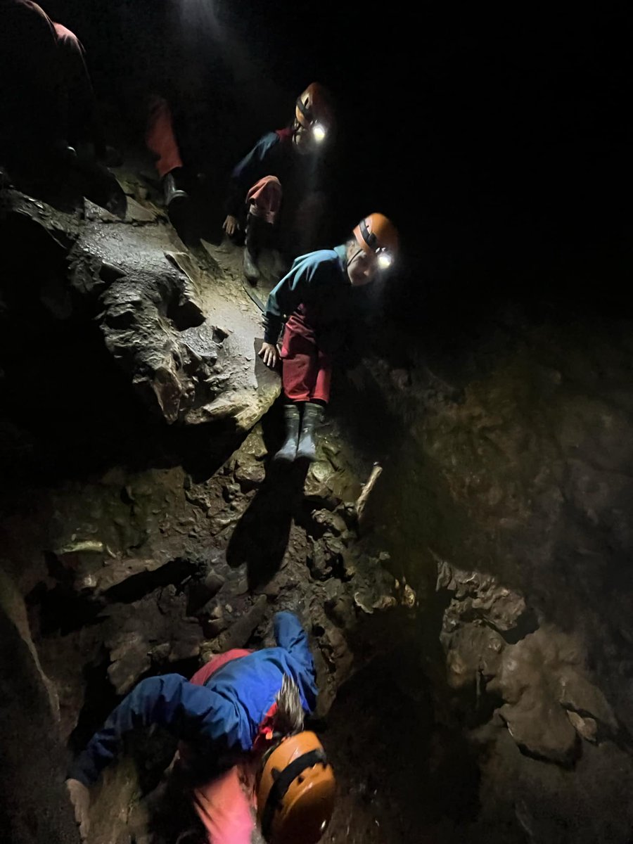 Bravery and perseverance shown in caving today.