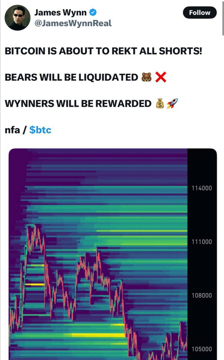 🚨 BREAKING: 🔥 BULLISH: James Wynn prevede che il mercato annienterà tutti i venditori allo scoperto.