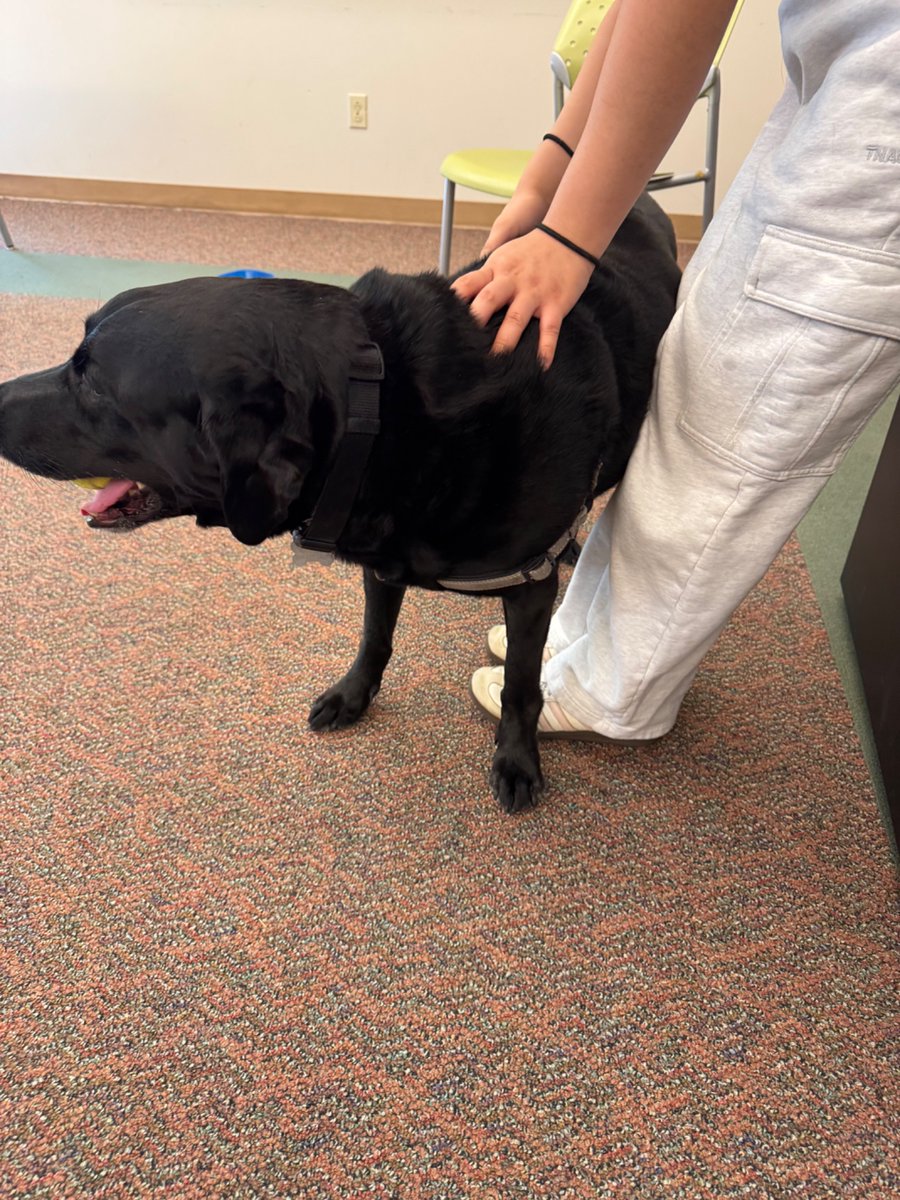 Griffey’s favorite day of the academic year:  De-Stress with Dogs.