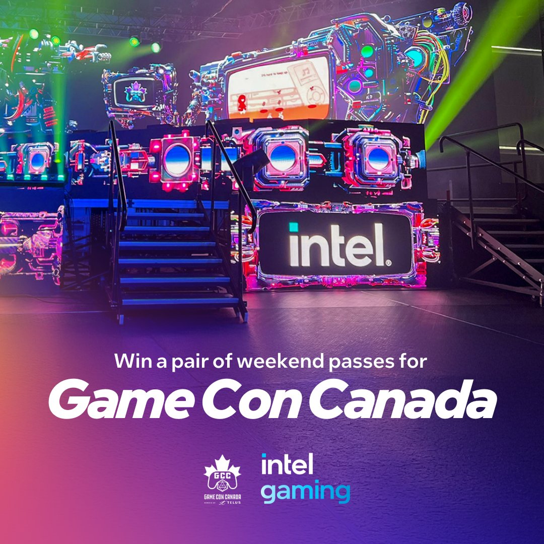 🚨 WIN TICKETS TO GAME CON CANADA 🚨

Gamers, assemble! 🎮 We’re giving away FIVE pairs of weekend passes to <a href="/gameconcanada/">GameConCanada</a>, happening June 13–15 at the <a href="/yegexpocentre/">Edmonton EXPO Centre</a>.

Here’s how to enter:

1️⃣ Like and RT this post

2️⃣ Follow @IntelCanada

Contest ends: 06.06.25. 18+ CAD