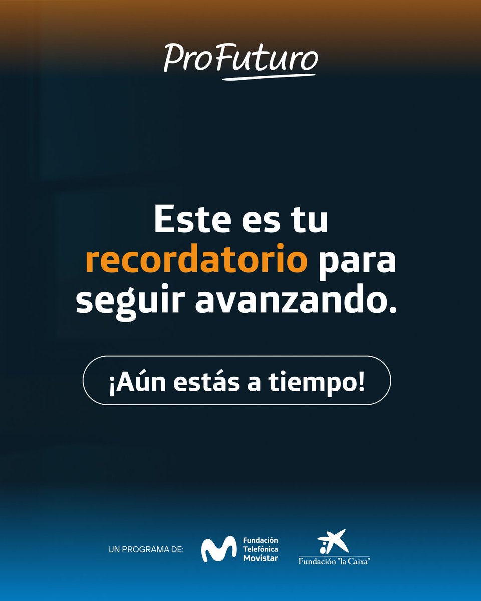 Este es ese empujoncito que a veces necesitamos.

👉 Si ya te inscribiste en tus cursos tutorizados, sigue avanzando.

👉 Si aún no lo haces, estás justo a tiempo.

¡Recuerda que la formación tiene recompensa!

#DocentesQueTransforman #ProFuturo #IncentivoDocente