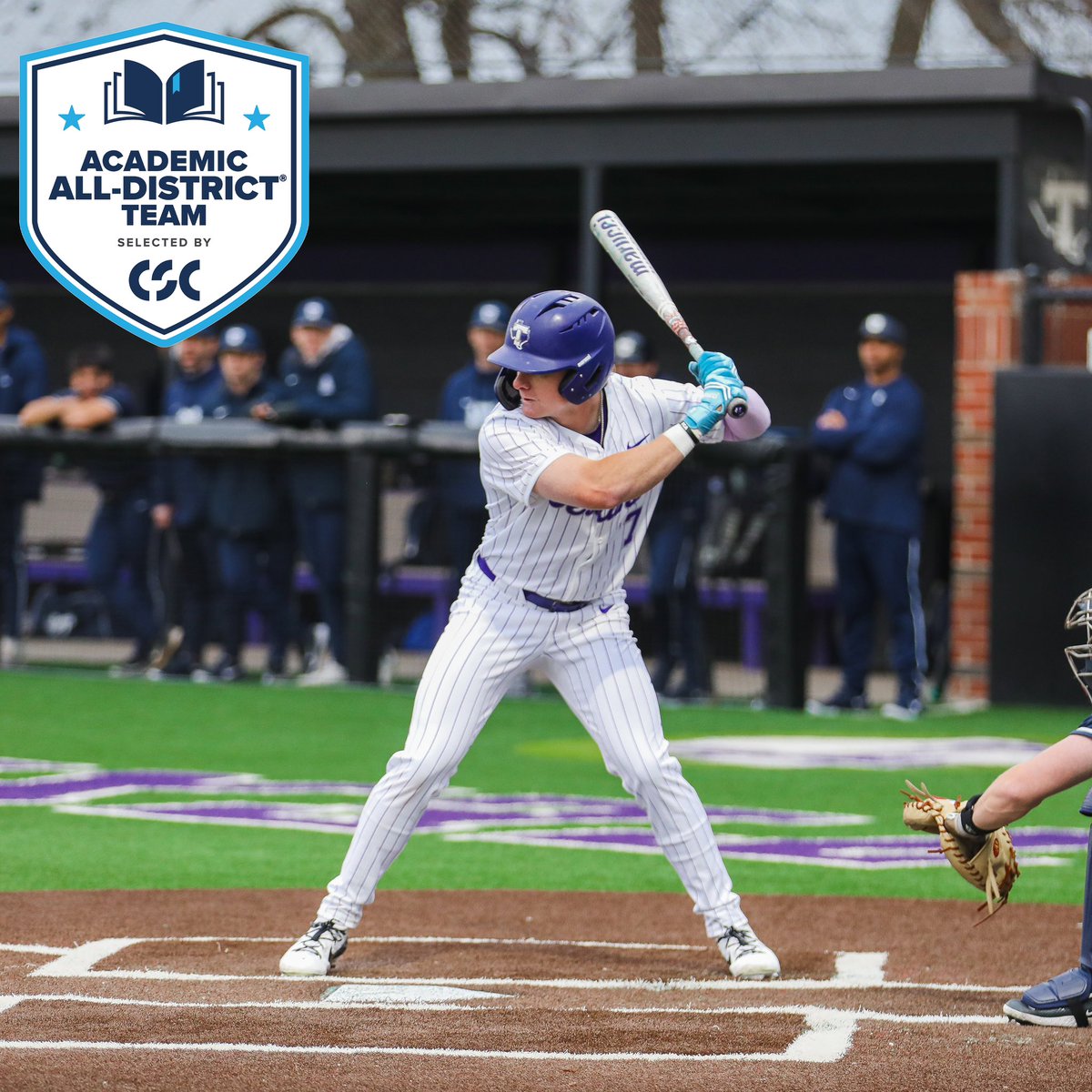 TarletonBase's tweet image. We had five players named to the 2025 CSC Academic All-District Team🙌🏻

Congratulations to Tyson, Trace, Brian, Parrish and Brendon!