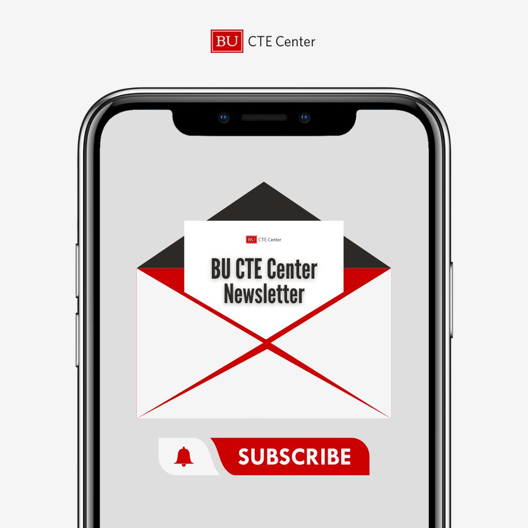 The June edition of the BU CTE Center newsletter will be out soon!  

If you haven't subscribed yet, you can sign up here to stay up-to-date with news and information about our research and events: eepurl.com/h_qT4b 

#BUCTE #CTE #SignUp #Subscribe
