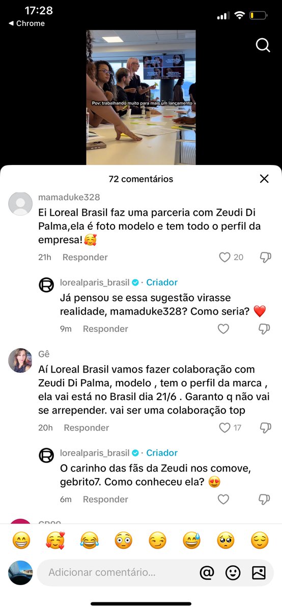 🦄✨ (@thedreeamerr) on Twitter photo Eita que vem aí raga ! Loreal x zeudi 🤝 <a href="/LorealParisBR/">L'Oréal Paris Brasil</a>
Continuem comentando coisas positivas da loreal e da zeudi , eles precisam ver o tamanho do nosso fandom
#zeudiners
vm.tiktok.com/ZMSkaEHQF/ Eita que vem aí raga ! Loreal x zeudi 🤝 <a href="/LorealParisBR/">L'Oréal Paris Brasil</a>
Continuem comentando coisas positivas da loreal e da zeudi , eles precisam ver o tamanho do nosso fandom
#zeudiners
vm.tiktok.com/ZMSkaEHQF/