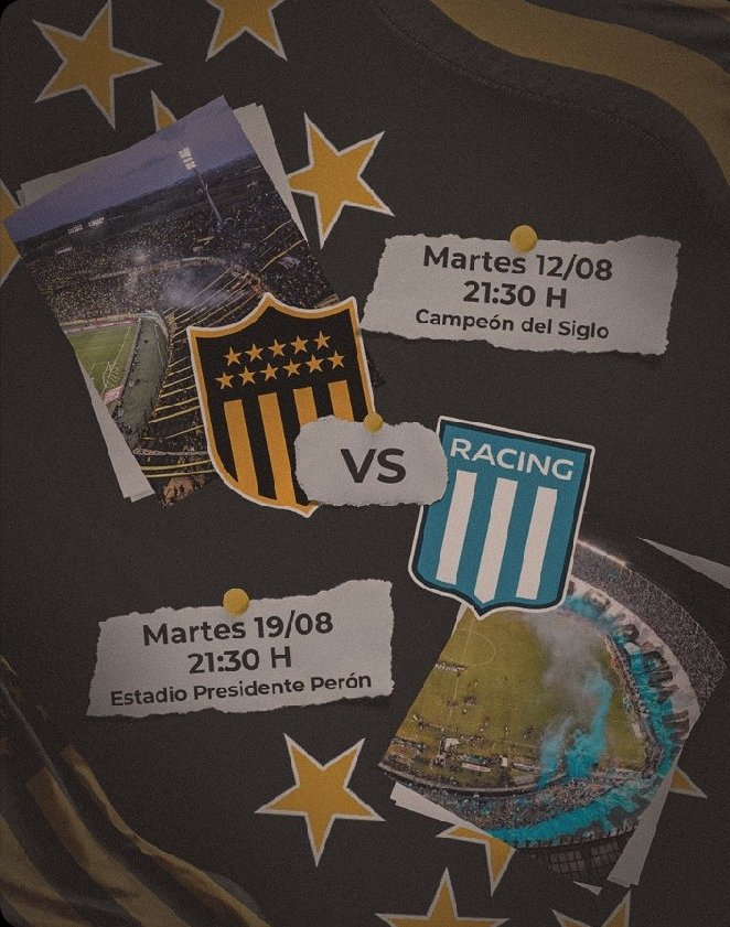 InfoCap1891 (@infocap_1891) on Twitter photo 🚨🟡⚫️ HAY FECHA DE <a href="/Libertadores/">CONMEBOL Libertadores</a>
La serie con <a href="/RacingClub/">Racing Club</a> se jugará el Martes 12 y 19 de Agosto.
El fin de semana antes de la ida en el CDS también jugaremos el clásico, si todo corre por los carriles normales y no hay una mano negra de la <a href="/AUFOficial/">AUF</a> . Claro está 🚨🟡⚫️ HAY FECHA DE <a href="/Libertadores/">CONMEBOL Libertadores</a>
La serie con <a href="/RacingClub/">Racing Club</a> se jugará el Martes 12 y 19 de Agosto.
El fin de semana antes de la ida en el CDS también jugaremos el clásico, si todo corre por los carriles normales y no hay una mano negra de la <a href="/AUFOficial/">AUF</a> . Claro está