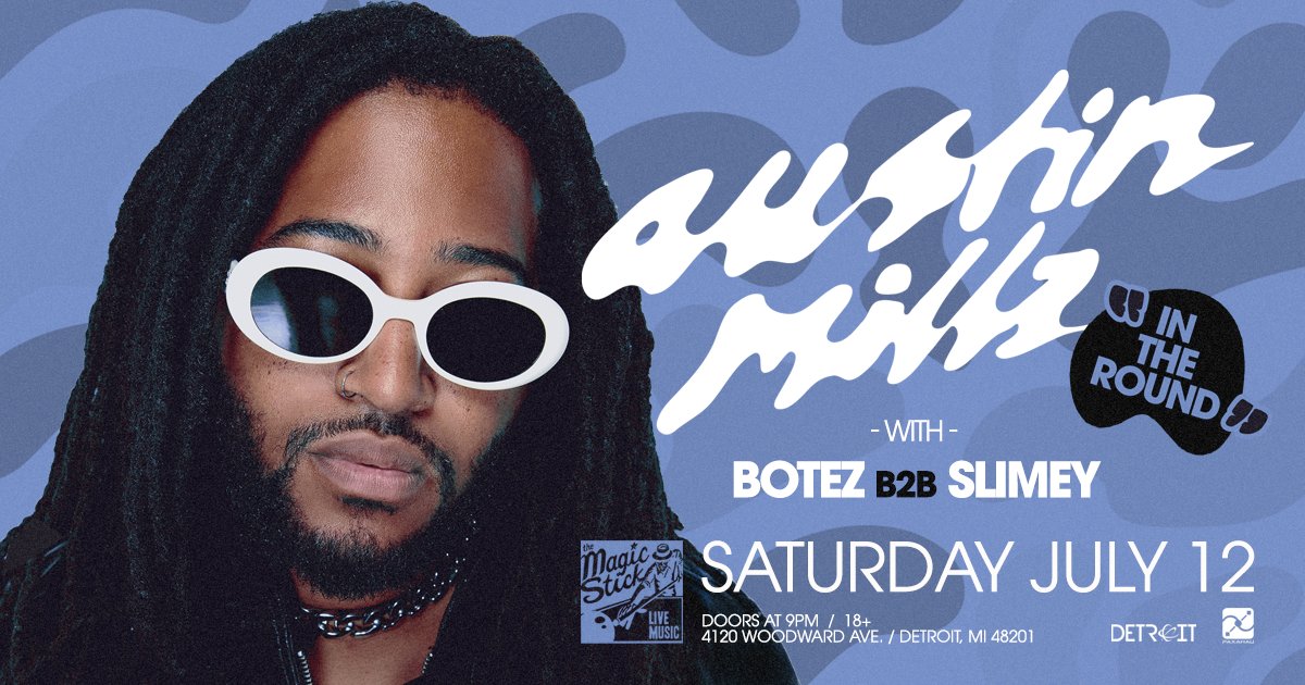JUST ANNOUNCED 😎 <a href="/AUSTINMILLZ/">Austin Millz</a> In-The-Round at the Magic Stick with <a href="/botezmusic/">Botez</a> B2B <a href="/Slimebration/">Slimey</a> on July 12th!

🎟️ Tickets are on sale now majesticdet.live/austinmillz