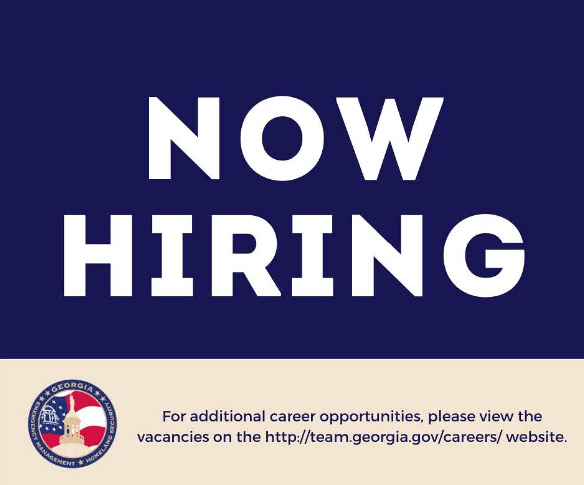 Looking for a career where you can make a real difference? Join our team and help serve the people of Georgia. We're looking for dedicated individuals ready to step up and make an impact.

Visit gema.georgia.gov/about-us/caree… to apply.