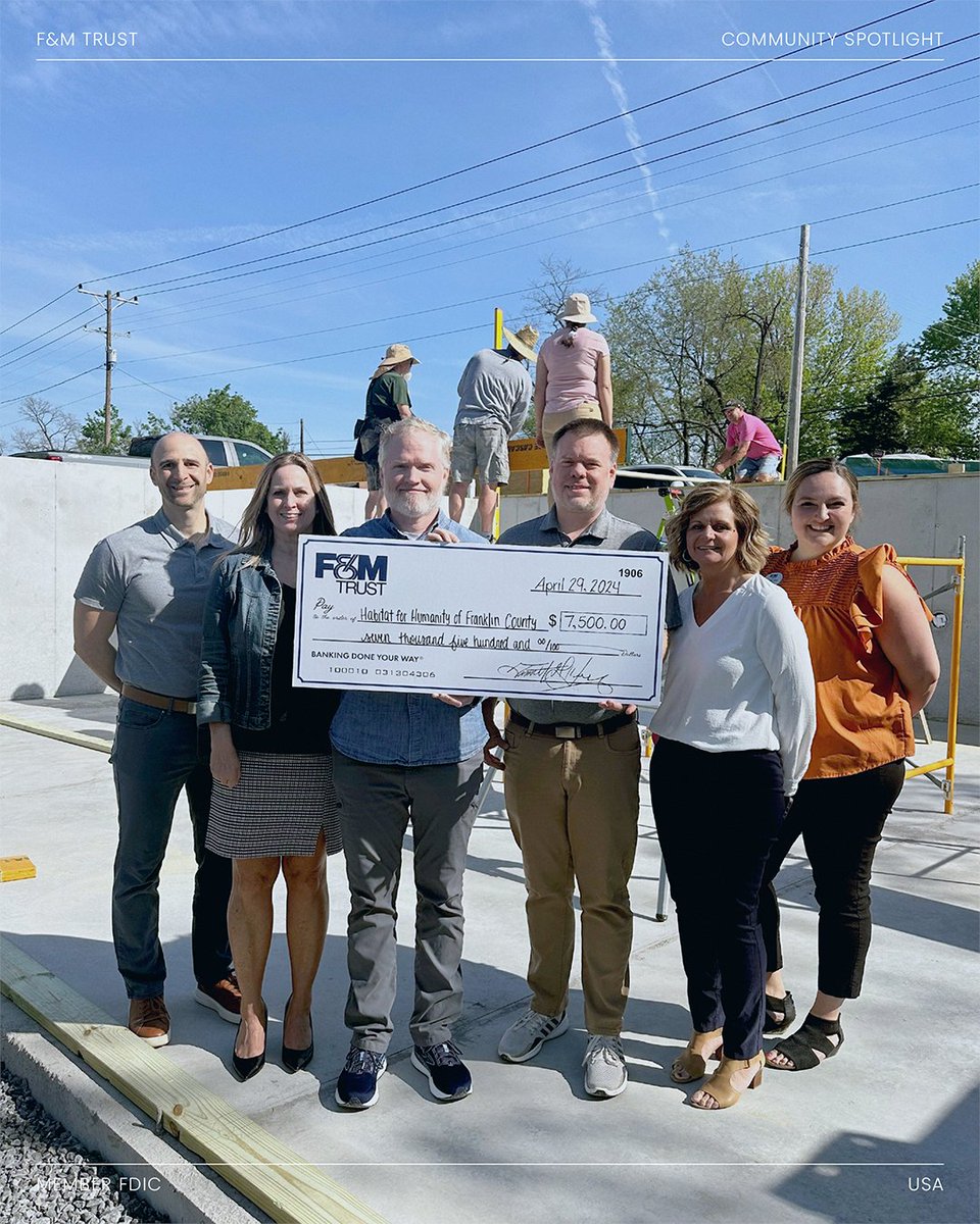 Everyone deserves a place to call home. 🏠 We're proud to support Habitat for Humanity of Franklin County through donations, board service, and volunteer work to help build stronger communities one home at a time. 

💪 Get involved: habitatfranklinpa.org