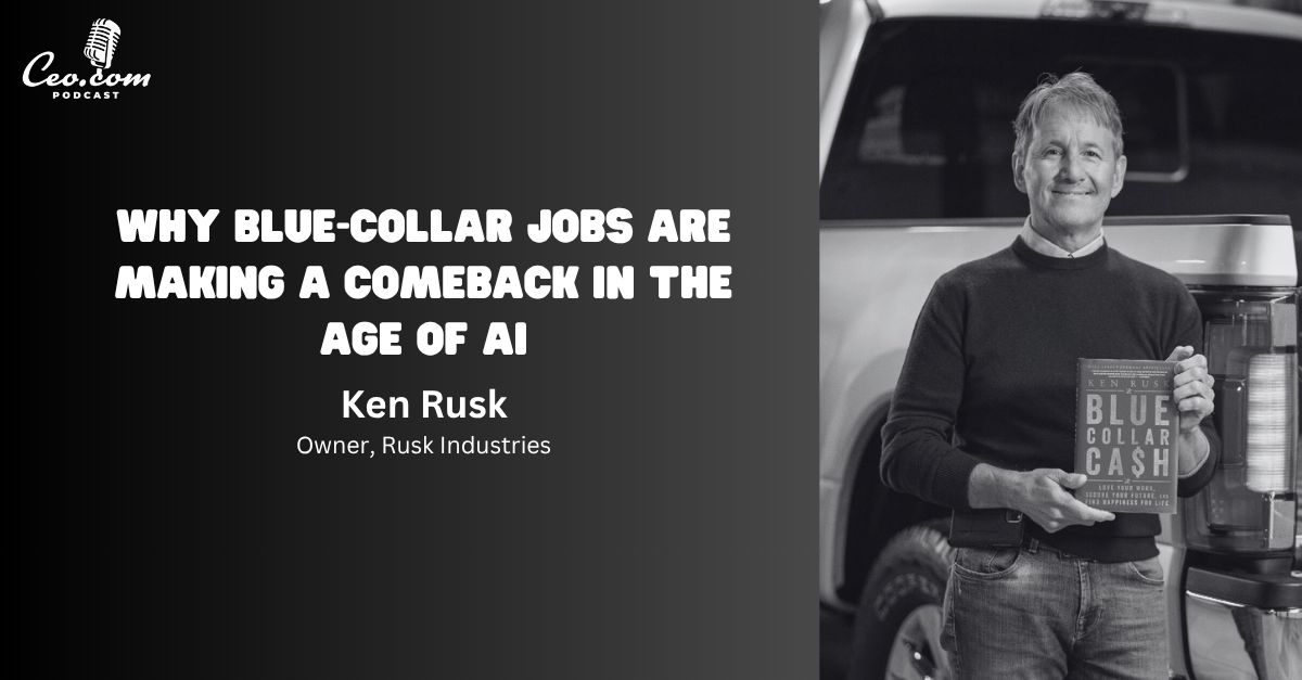 On the most recent episode of the CEO.com Podcast, Clint Betts sits down with Ken Rusk, a bestselling author, entrepreneur, and motivational speaker. Ken defied the odds by achieving Wall Street Journal bestseller status with his book, "Blue Collar Cash." He also