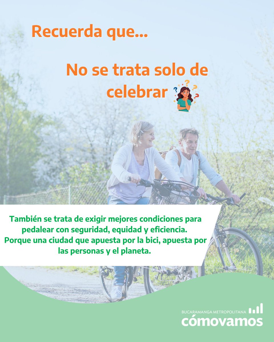 🚴♀ En el Día Mundial de la Bicicleta recordamos que el área metropolitana de Bucaramanga tiene muchas tareas pendientes en este sentido.

Amplia más la información en nuestro Instagram @bgacomovamos