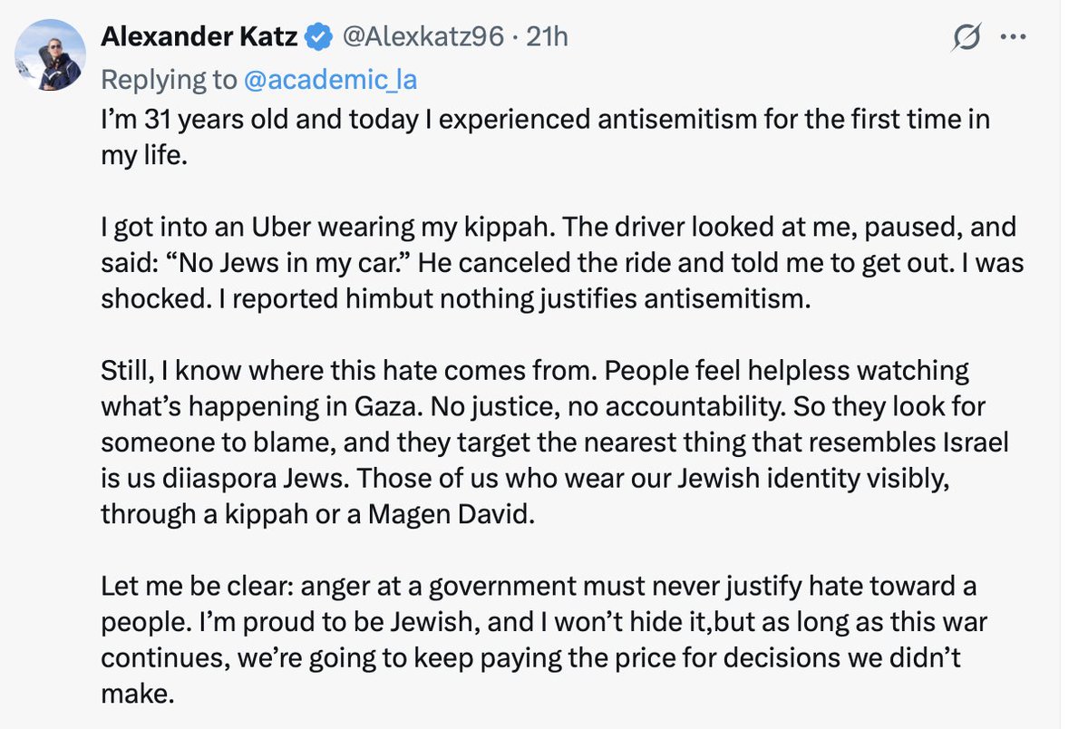 No. Stop doing this. Stop pretending Israel has brought it on Jews. Antisemites are antisemites. All that's happened is they've been given permission.