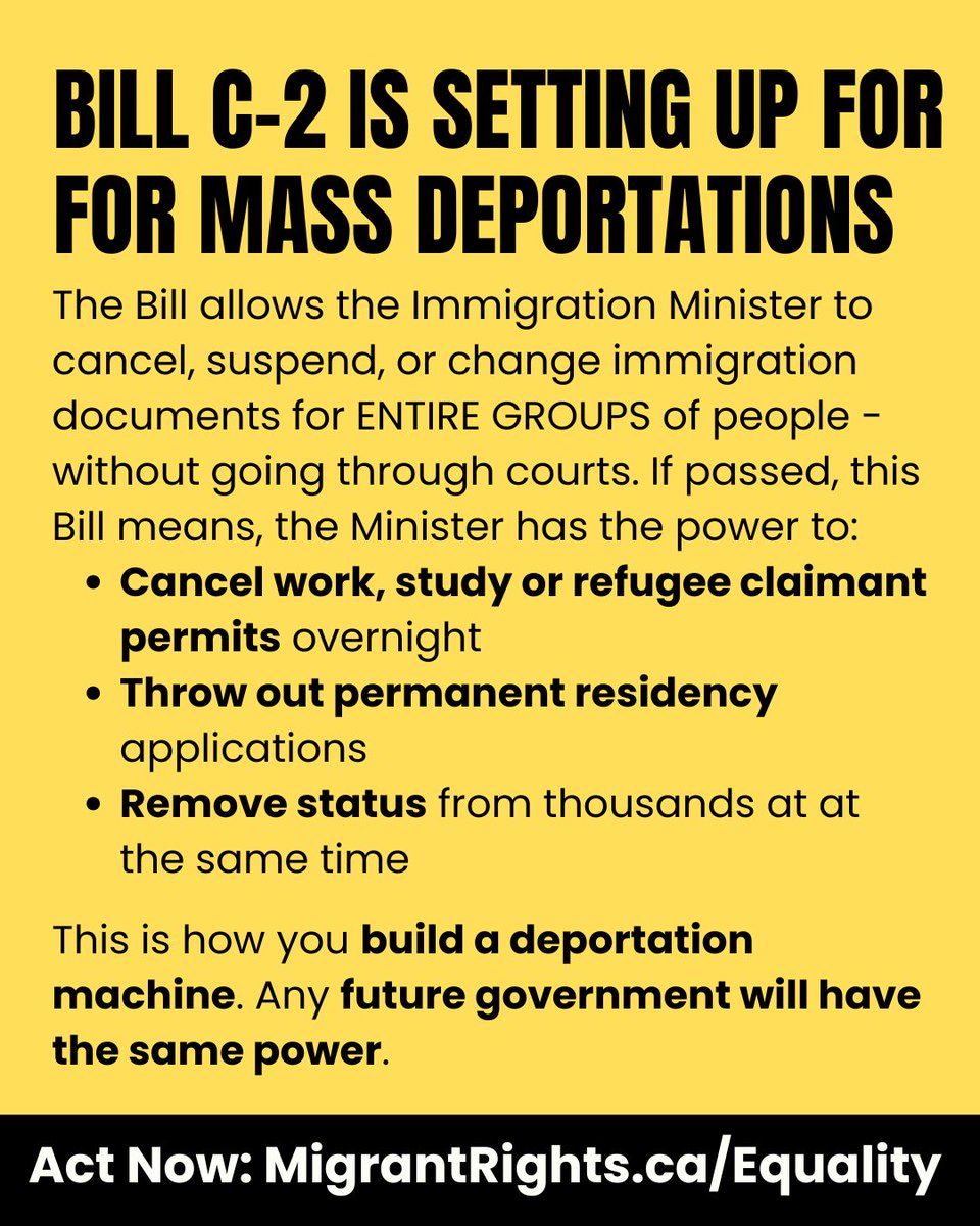 It gives the government unchecked powers to cancel, suspend and change immigration documentation setting up the power for mass deportation