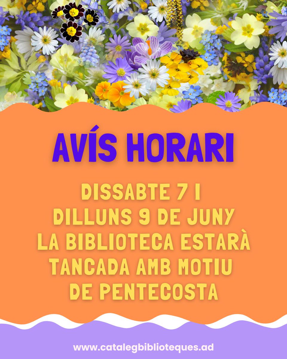 BiblioPúblicaGovern (@bibpubandorra) on Twitter photo 📢 Canvi d'horari
<a href="/GovernAndorra/">Govern d'Andorra</a> <a href="/XarxaBiblioAnd/">Xarxa de Biblioteques d'Andorra</a> #llibres #lectura #gustperlalectura #biblioteques #bibliotequesandorra 📢 Canvi d'horari
<a href="/GovernAndorra/">Govern d'Andorra</a> <a href="/XarxaBiblioAnd/">Xarxa de Biblioteques d'Andorra</a> #llibres #lectura #gustperlalectura #biblioteques #bibliotequesandorra