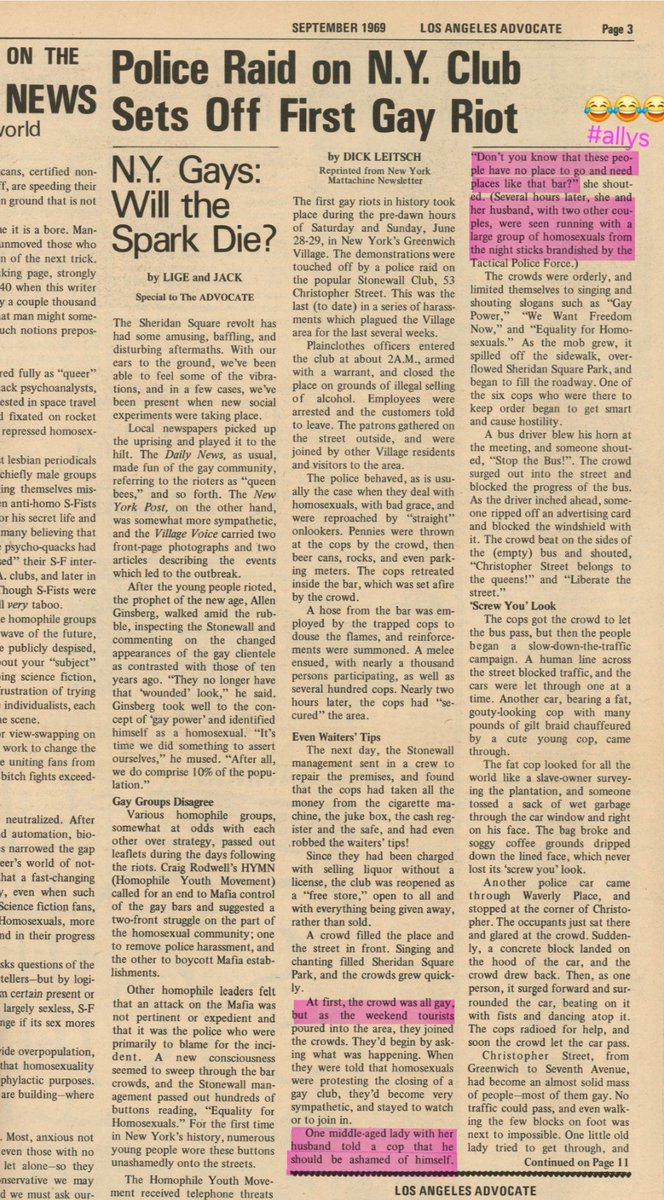 Homonotqueer's tweet photo. The Advocate (September 1969)

#pridemon https://t.co/4wKKqymXMZ