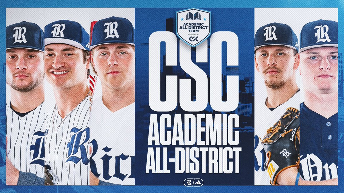 RiceBaseball's tweet image. Five Owls earn CSC Academic All-District honors.
📰 » riceowls.co/BSBcscAcademic…
#GoOwls👐