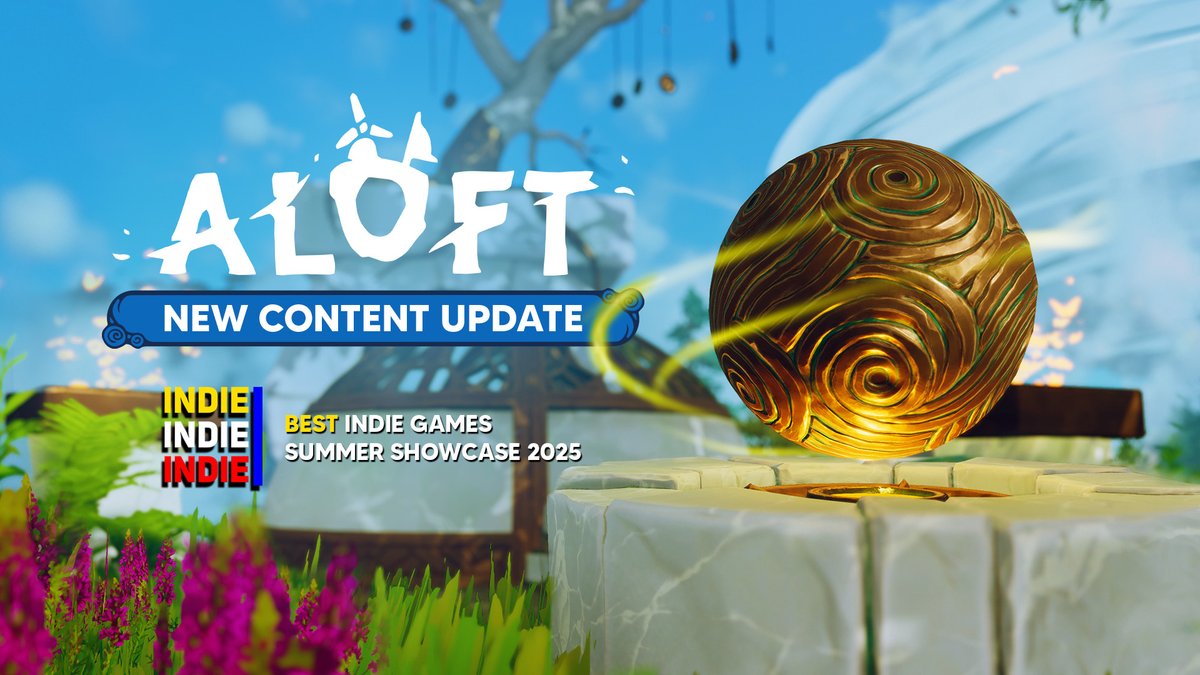 🚨Revealed at the Best Indie Games Summer Showcase: Our next update, Puzzles &amp; Pyrologics, launches June 26!

🧩Interactive puzzles
🔥New Emberstone-powered tech 
⚔️Combat tweaks
🏝️New Wonder Islands

Get ready to reimagine your sky island!