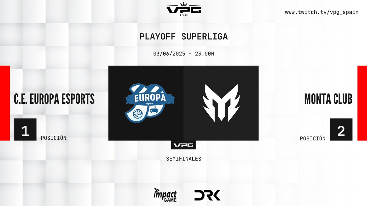 Virtual Pro Gaming España (@vpg_spain) on Twitter photo ░S░E░M░I░F░I░N░A░L░E░S░ ░P░L░A░Y░O░F░F░
📺 <a href="/EuropaEsports/">CE Europa eSports</a> 🆚 <a href="/Monta_Club/">Monta Club</a>
✍️ Un aspirante con todas las letras contra el actual campeón. Podría ser perfectamente la gran final, pero nos los encontramos en semifinales. ¡Partidazo brutal entre dos ░S░E░M░I░F░I░N░A░L░E░S░ ░P░L░A░Y░O░F░F░
📺 <a href="/EuropaEsports/">CE Europa eSports</a> 🆚 <a href="/Monta_Club/">Monta Club</a>
✍️ Un aspirante con todas las letras contra el actual campeón. Podría ser perfectamente la gran final, pero nos los encontramos en semifinales. ¡Partidazo brutal entre dos