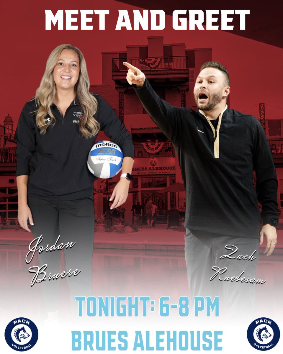 🚨TONIGHT IS THE NIGHT🚨

Join us at Brues Alehouse tonight for a Meet and Greet with new Head Coach Zach Ruebesam &amp; Head Coach Jordan Bruere!!

Come have some fun and get to know our new coaches!!