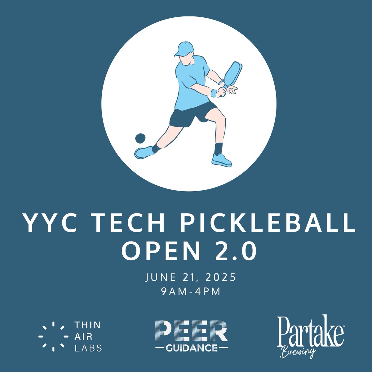 Thin Air Labs (@thinair_labs) on Twitter photo We're counting down to the next...
✨YYC Tech Pickleball Open✨
Join us and our friends from Peer Guidance and Partake Brewing ...
🔹Saturday June 21st 🔹
No experience necessary. 
Register 👇
lu.ma/tsa165gq We're counting down to the next...
✨YYC Tech Pickleball Open✨
Join us and our friends from Peer Guidance and Partake Brewing ...
🔹Saturday June 21st 🔹
No experience necessary. 
Register 👇
lu.ma/tsa165gq