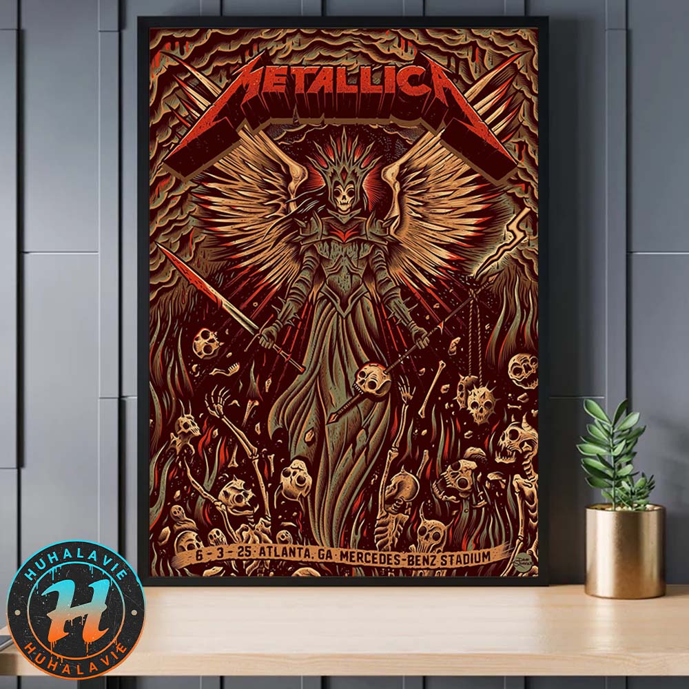 Huhalavie's tweet photo. Metallica Atlanta Georgia Tonight Show Poster By Dave Quiggle M72 ATL At Mercedes-Benz Stadium On June 3 2025 Home Decor Poster Canvas
#M72ATL #Metallica #M72 #MetOnTour 
>>> Check here: https://t.co/HPXZFzWOMD https://t.co/knNos8fMzb