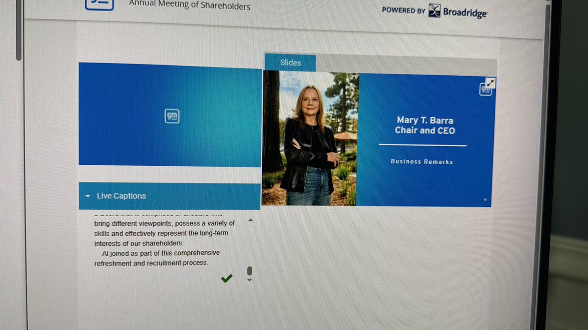 MikeWayland's tweet image. I kind of miss in-person annual shareholder meetings. It was a love/hate relationship covering them but way more interesting with a live audience/shareholders. (Monitoring GM’s and just not the same).