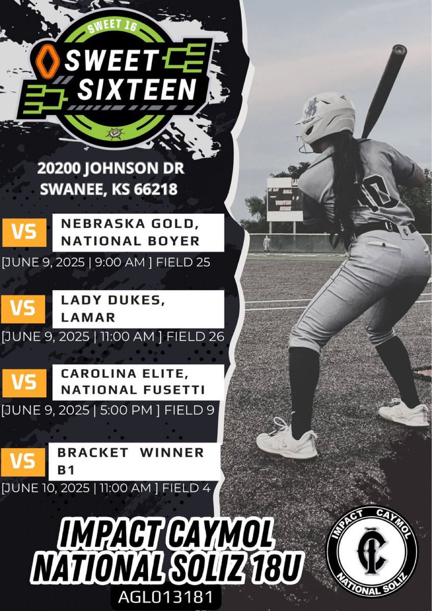 Angelina Knox (@angelinaknox25) on Twitter photo Kansas here we come!! Catch us in the Sweet 16 this upcoming week!! Letss Gooo!! <a href="/ICNationalSoliz/">Impact Caymol National Soliz</a> <a href="/ICNTLSoliz18U/">Impact Caymol National Soliz 18U</a> <a href="/BamaStateSB/">Alabama State Softball</a> Kansas here we come!! Catch us in the Sweet 16 this upcoming week!! Letss Gooo!! <a href="/ICNationalSoliz/">Impact Caymol National Soliz</a> <a href="/ICNTLSoliz18U/">Impact Caymol National Soliz 18U</a> <a href="/BamaStateSB/">Alabama State Softball</a>