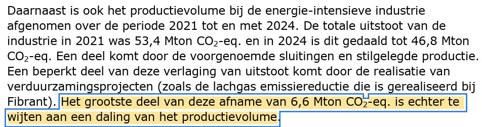 Ik meldde dit eerder; het ministerie van KGG geeft het nu ook toe: het grootste deel van de afname van de CO2-emissie door de NL energie-intensieve industrie de laatste jaren betreft verplaatsing van productie naar elders. 
De klimaatwinst is dan nihil of negatief; maar NL scoort